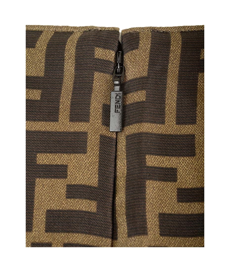 スカート FENDI Skirt in brown FF silk twill FENDI Fendi Skirt In Brown Ff Silk Twill Women | luosophy