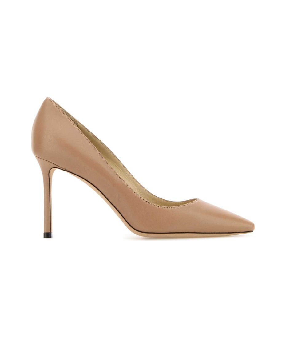 【送料&関税込】Jimmy Choo Antiqued Pink Leather Romy 85 Pum Jimmy Choo Antiqued Pink Leather Romy 85 Pumps | italist