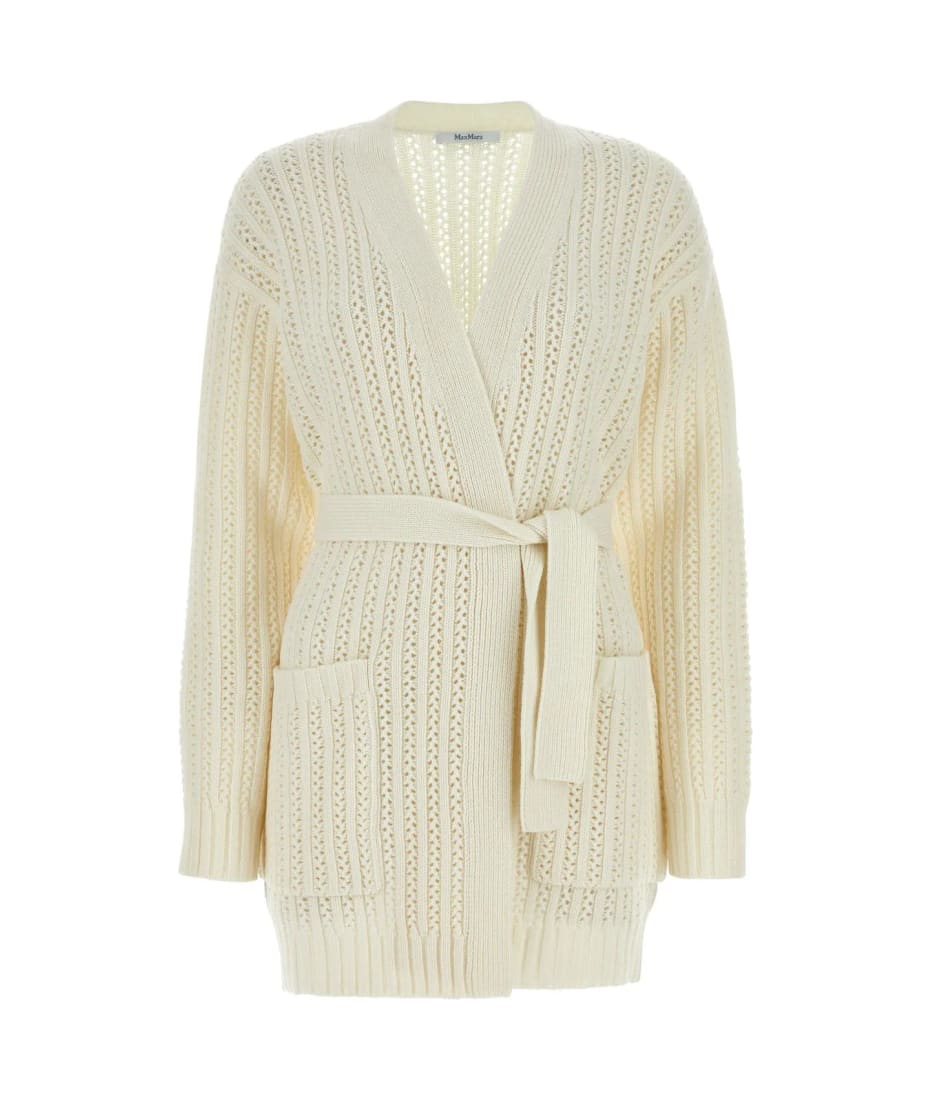 【送料&関税込】Max Mara Ivory Wool Blend Balzac Cardigan Max Mara Ivory Wool Blend Balzac Cardigan | italist, ALWAYS