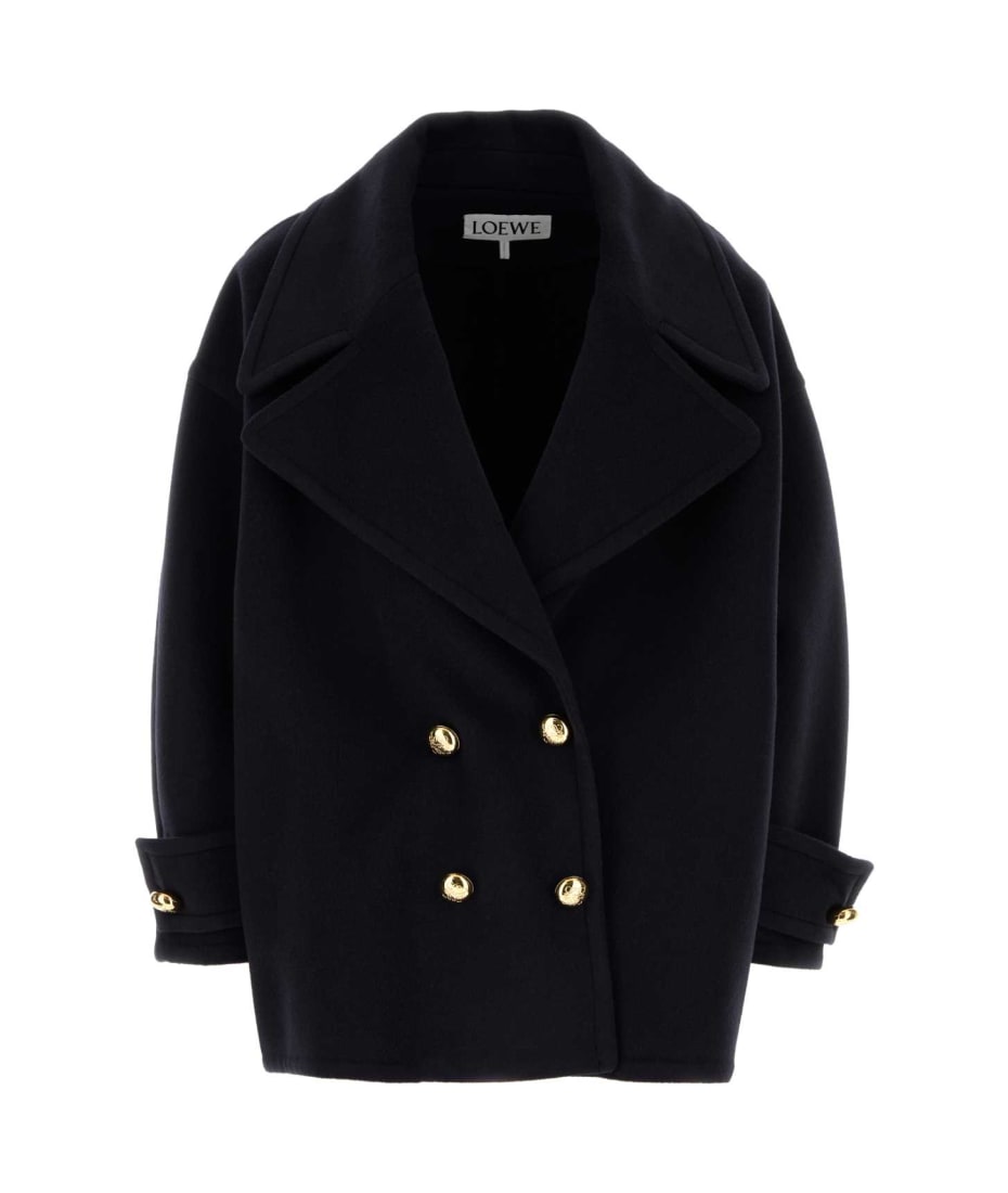 【送料&関税込】Loewe Midnight Blue Wool Coat Loewe Midnight Blue Wool Coat | italist
