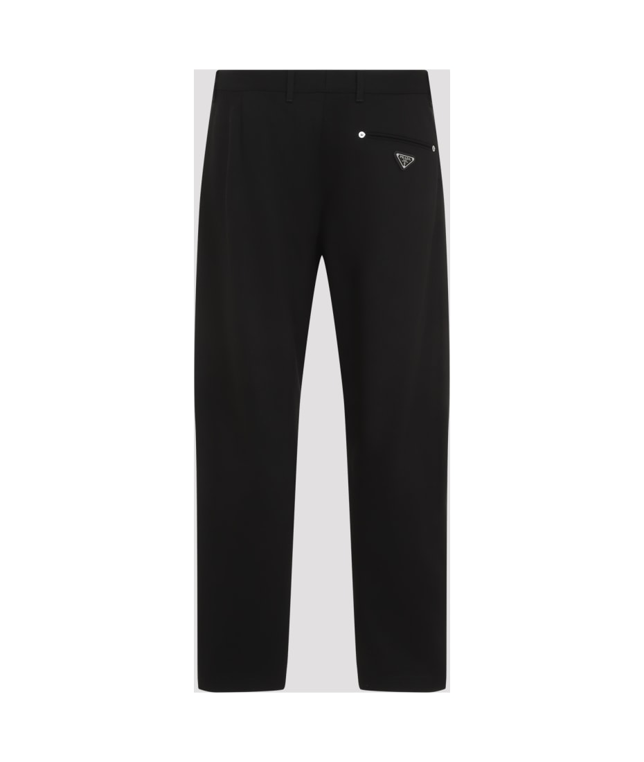 【関税＆送料込み】Prada Wide-Leg Cotton Trousers Prada Cotton Trousers | italist