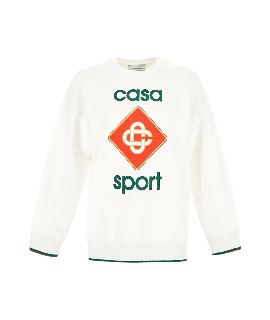 Casablanca 3D Monogram Sweater in Off White