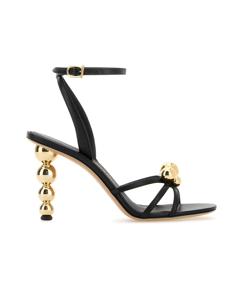 サンダル・ミュール SALVATORE FERRAGAMO Black Leather Karina Sandals Ferragamo Black Leather Karina Sandals | italist