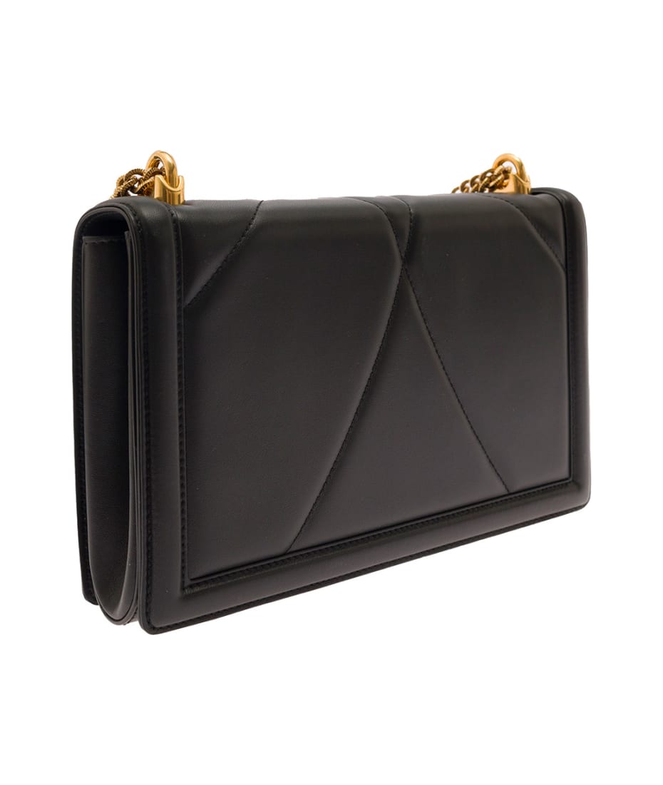 Black Devotion Shoulder Bag In Nappa Leather Matelassé Dolce & Gabbana Woman