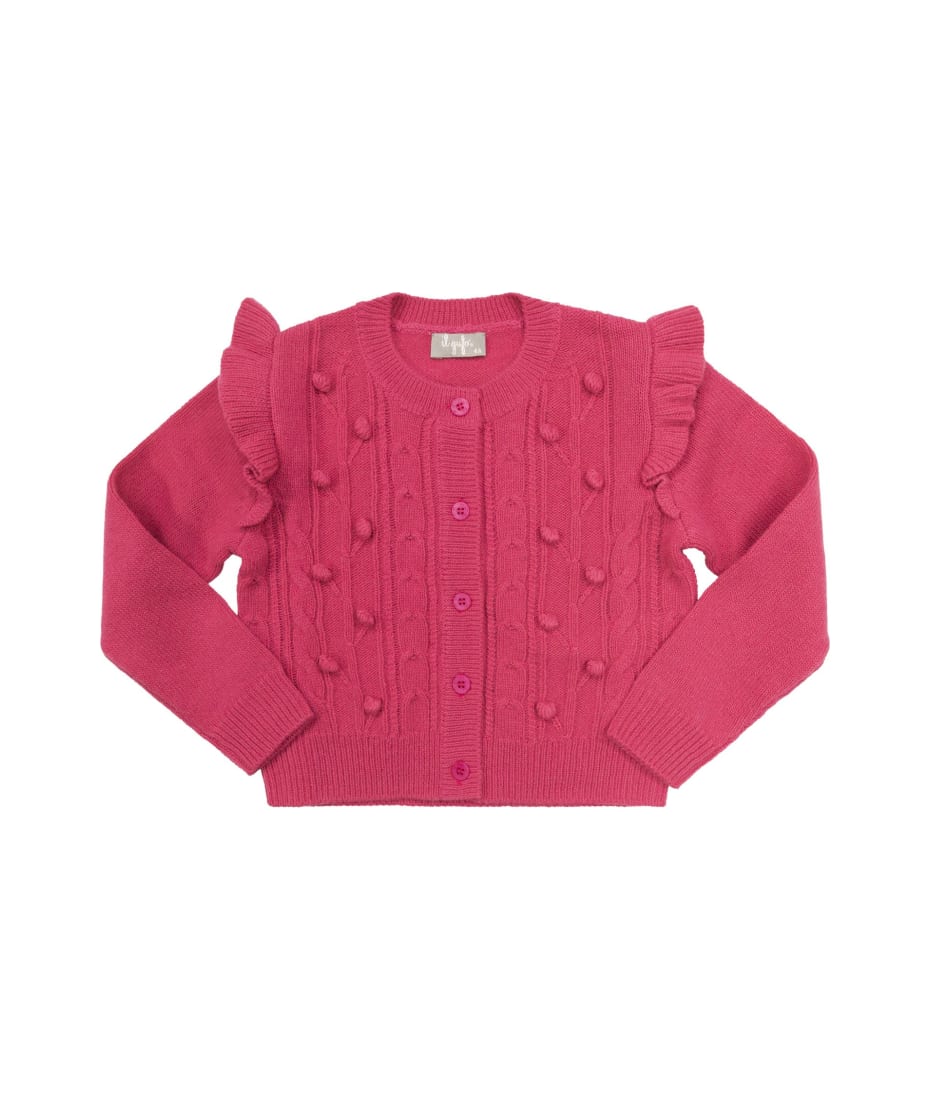 Il Gufo Wool Cardigan With Pompom ニットウェア＆スウェットシャツ  