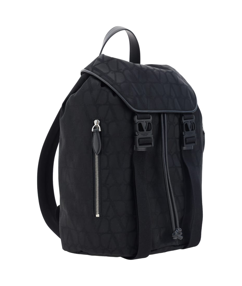 Valentino - Valentino Garavani Logo-Jacquard Webbing and Leather-Trimmed  Nylon Backpack - Men - Black Valentino Garavani