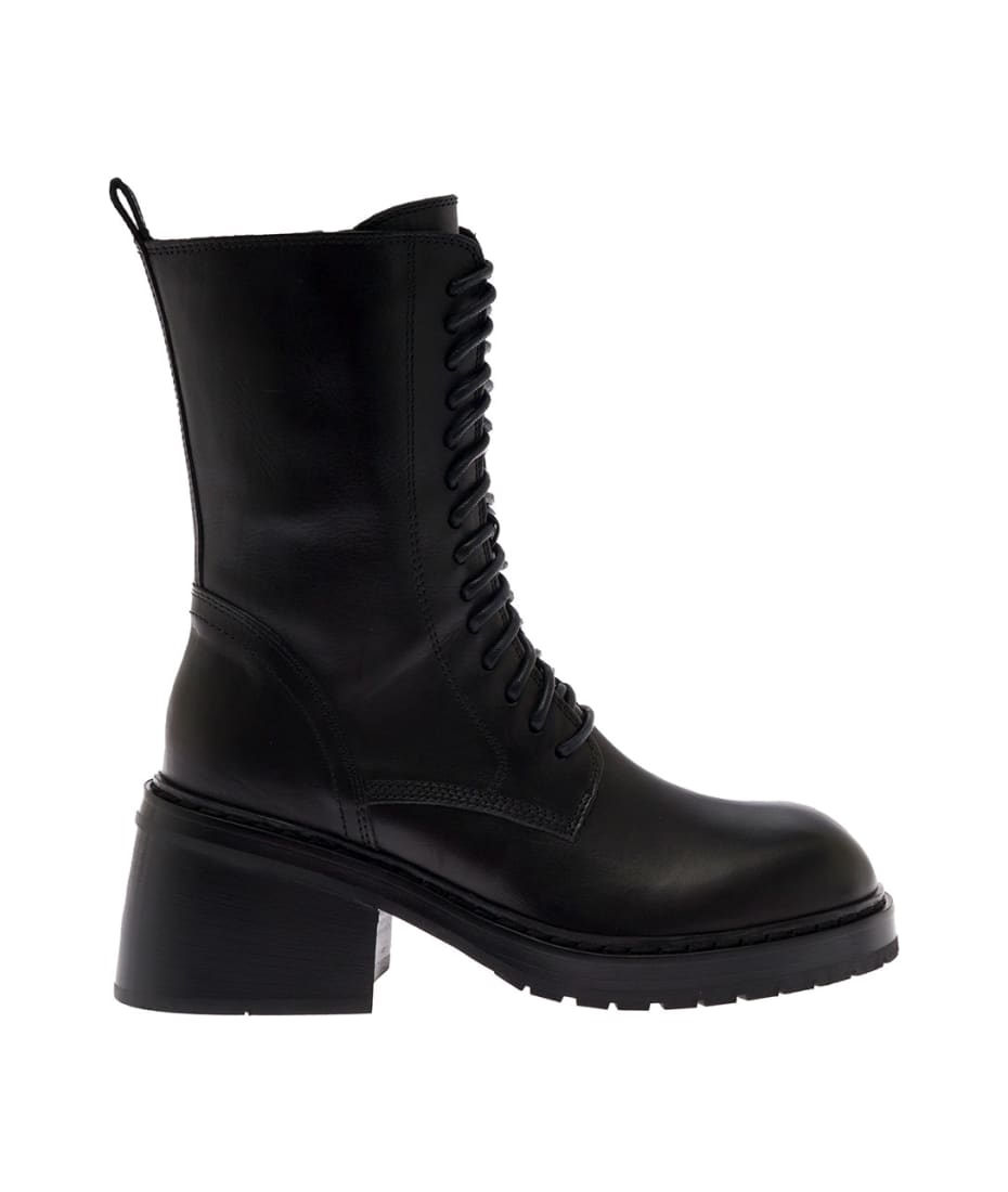 Heike Ann Demeulemeester Women's Black Leather Boots | italist
