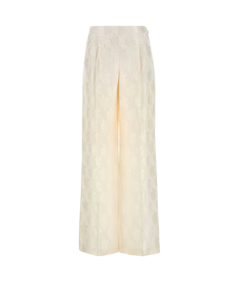 VIP【関税送料無料】希少 FENDI WHITE SILK PANTS FENDI FF Silk Trousers | Neutrals | FARFETCH