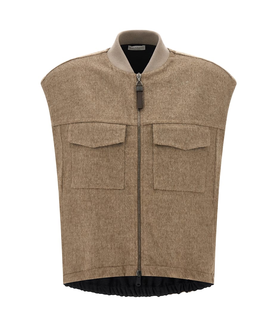 ベスト・ジレ BRUNELLO CUCINELLI 'Shiny Zipper Pull' vest Brunello Cucinelli 'shiny Zipper Pull' Vest | italist