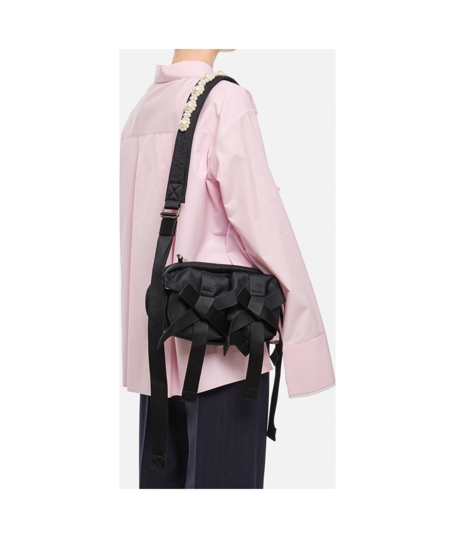 Simone Rocha Shoulder Bag With Black Beads And Front Bows