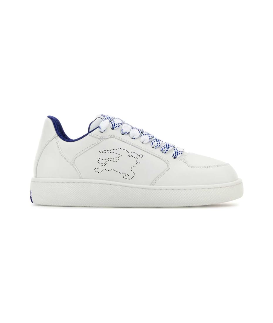 スニーカー BURBERRY WHITE LEATHER SNEAKERS Box leather sneakers in white - Burberry | Mytheresa