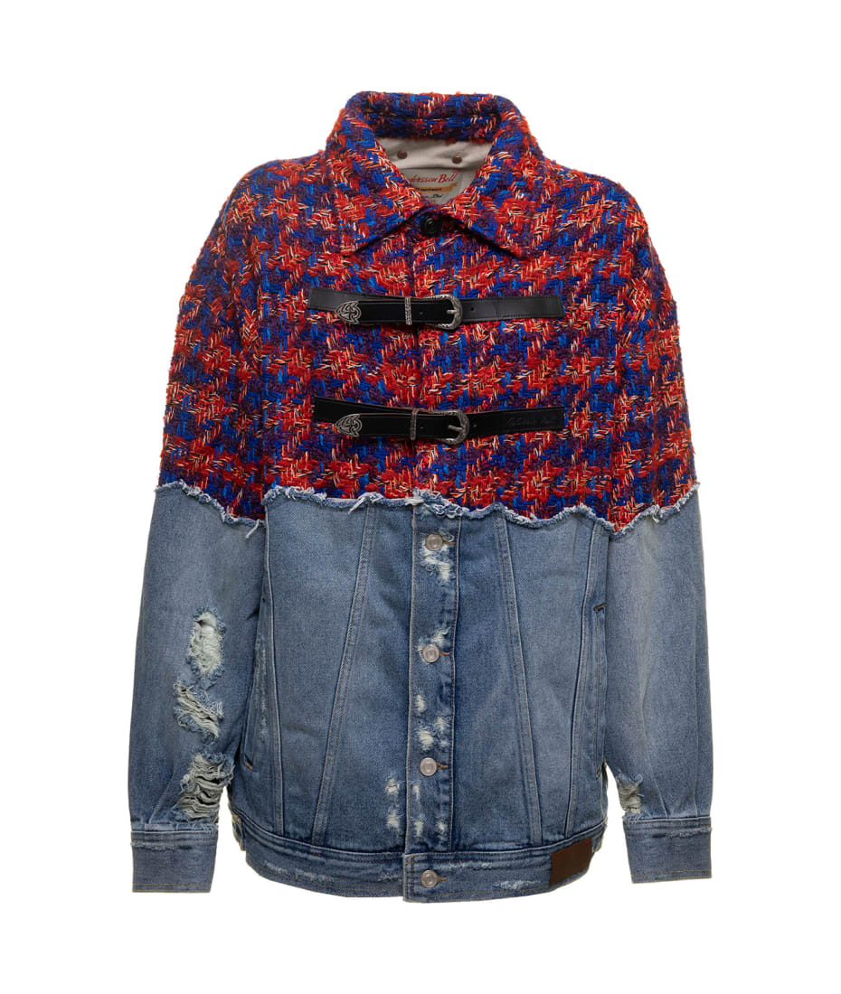 Patchwork In Tweed And Denim Jacket Woman Andersson Bell | italist