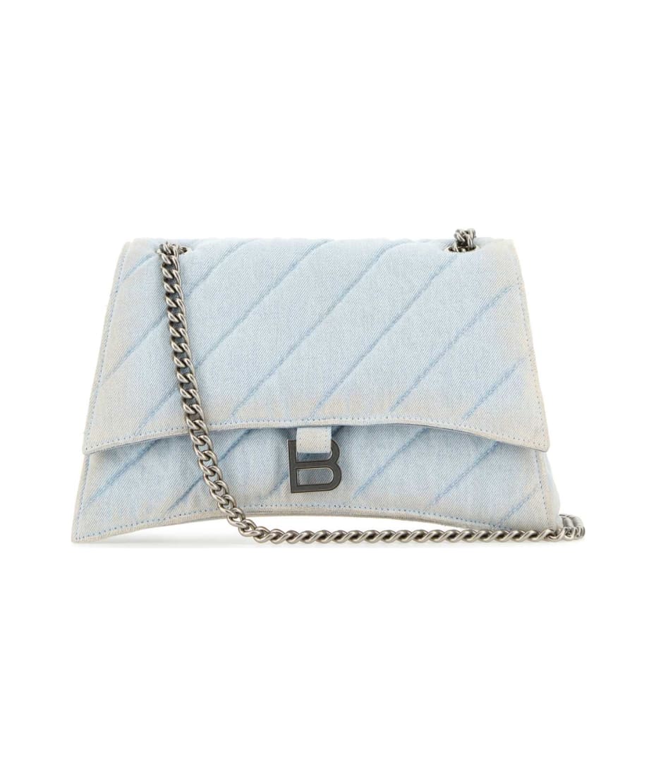 【送料&関税込】Balenciaga Light-blue Denim Crush M Shoulder Balenciaga Light-blue Denim Crush M Shoulder Bag | italist