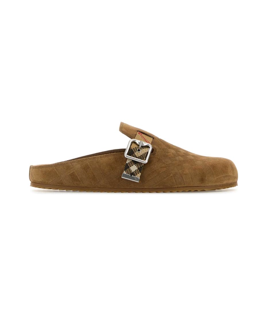 Camel Suede Slippers