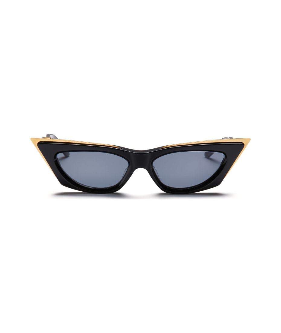 サングラス VALENTINO Unisex SUNGLASSES (VLS-109A-52 BLK-GLD BLACK) Valentino V-QUATTRO VLS 109A Black Cat Eye Sunglasses