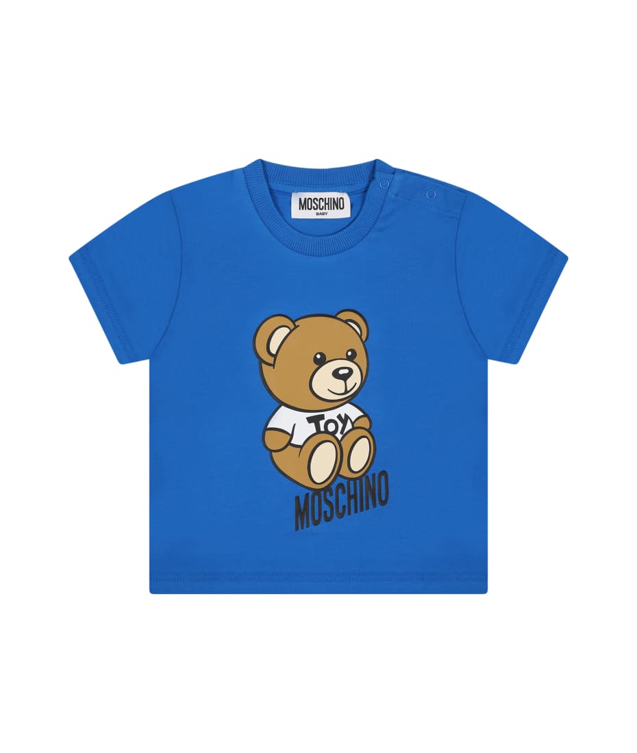 Moschino Black Cotton Bear Toy T-Shirt