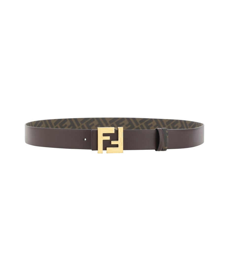 ベルト FENDI FF LEATHER AND FABRIC REVERSIBLE BELT Fendi Leather And Ff Fabric Reversible Belt in Black | Lyst