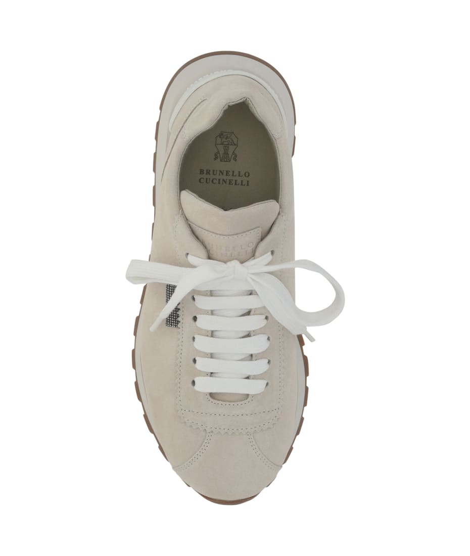 Brunello Cucinelli Shiny Tab Leather Sneaker | italist