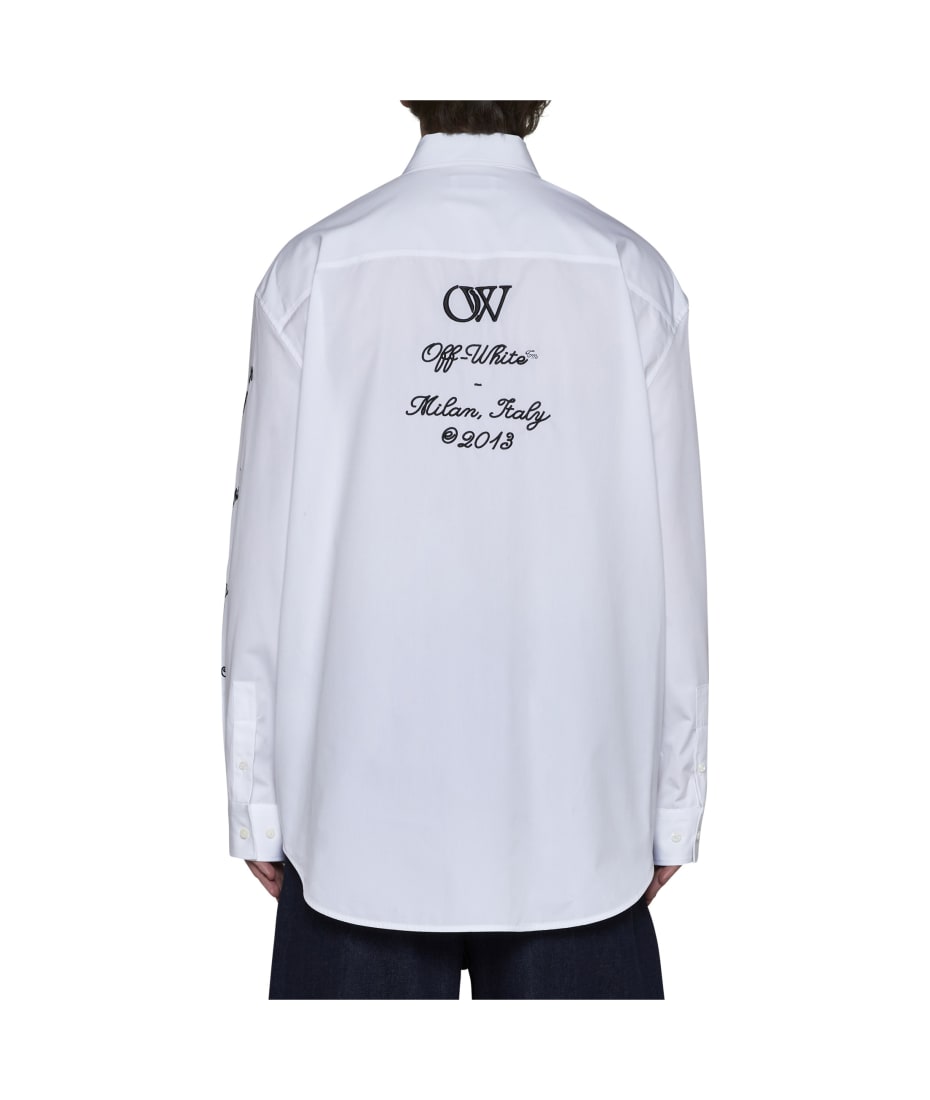 Off-White 23 Logo Oversize Shirt - White Black
