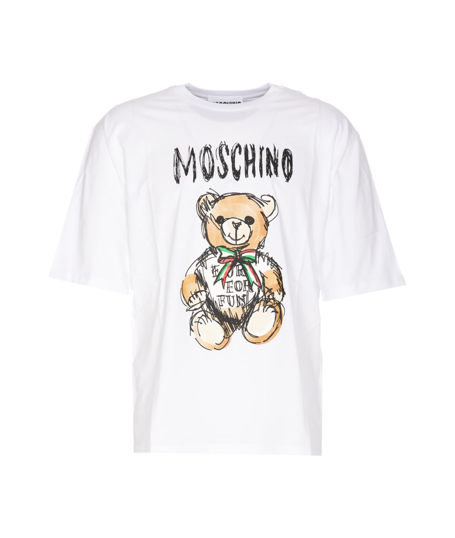 【送料&関税込】Moschino Drawn Teddy Bear T-shirt Moschino Drawn Teddy Bear T-shirt | italist
