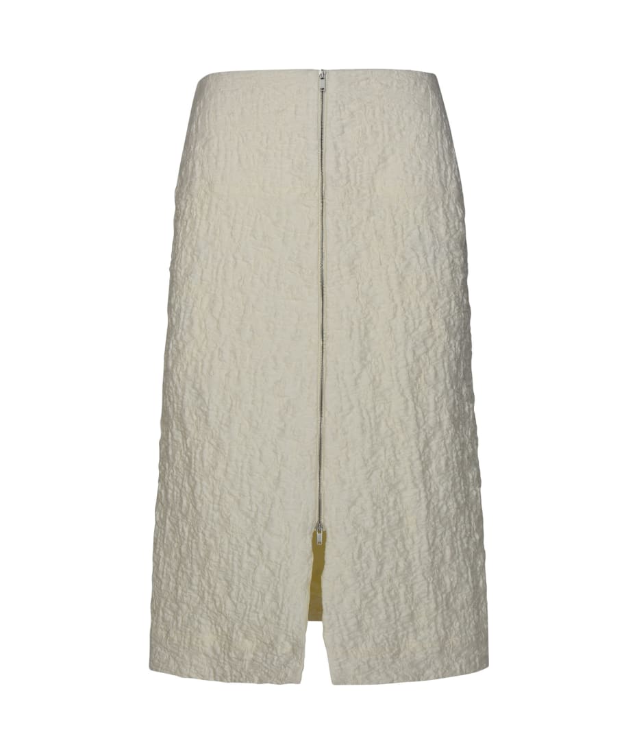 【関税＆送料込み】Jil Sander White Cotton Blend Skirt Jil Sander White Cotton Blend Skirt | italist