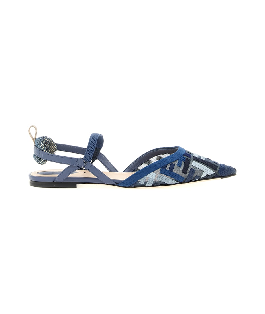 【関税込み】fendi COLIBRI LITE' SLINGBACK Colibrì Lite Technical fabric Blue | Fendi