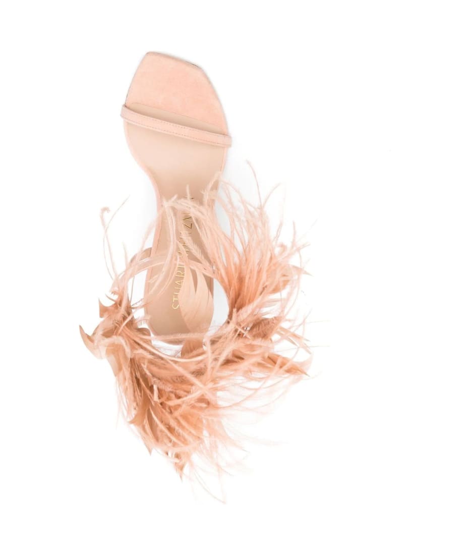 サンダル・ミュール Stuart Weitzman SS23 PLUME 100 SANDAL (SD582 Q24 POUDRE) PLUME 100 SANDAL in BLACK for Women | Stuart Weitzman®