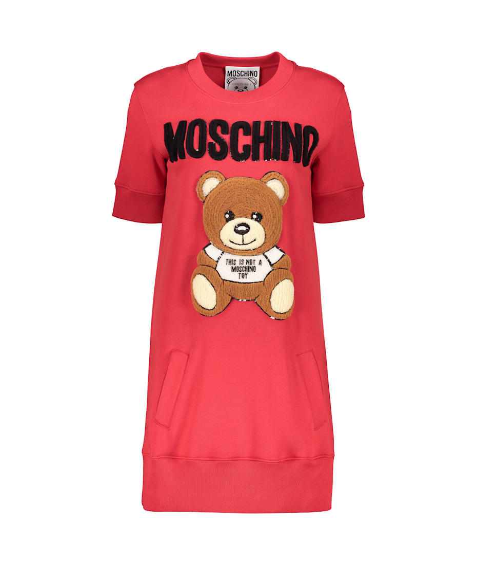 【送料&関税込】Moschino Logo Print Cotton Sweatdress Moschino Logo Print Cotton Sweatdress | italist