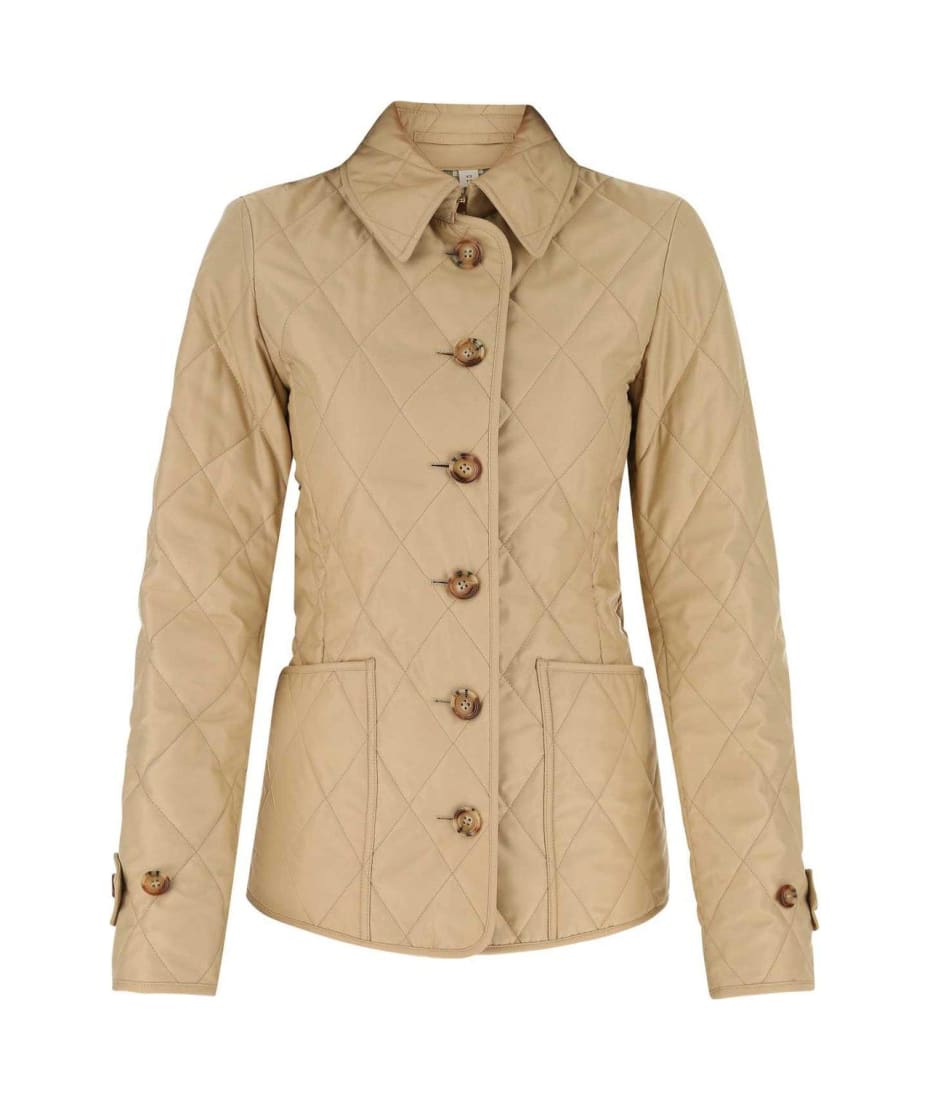 Burberry quilted button deals trench jacket