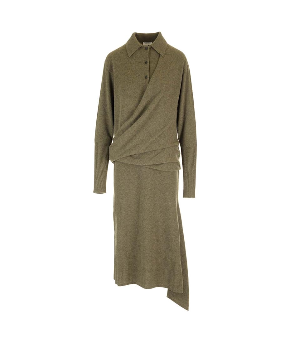 Ferragamo Midi Dress With Drape italist