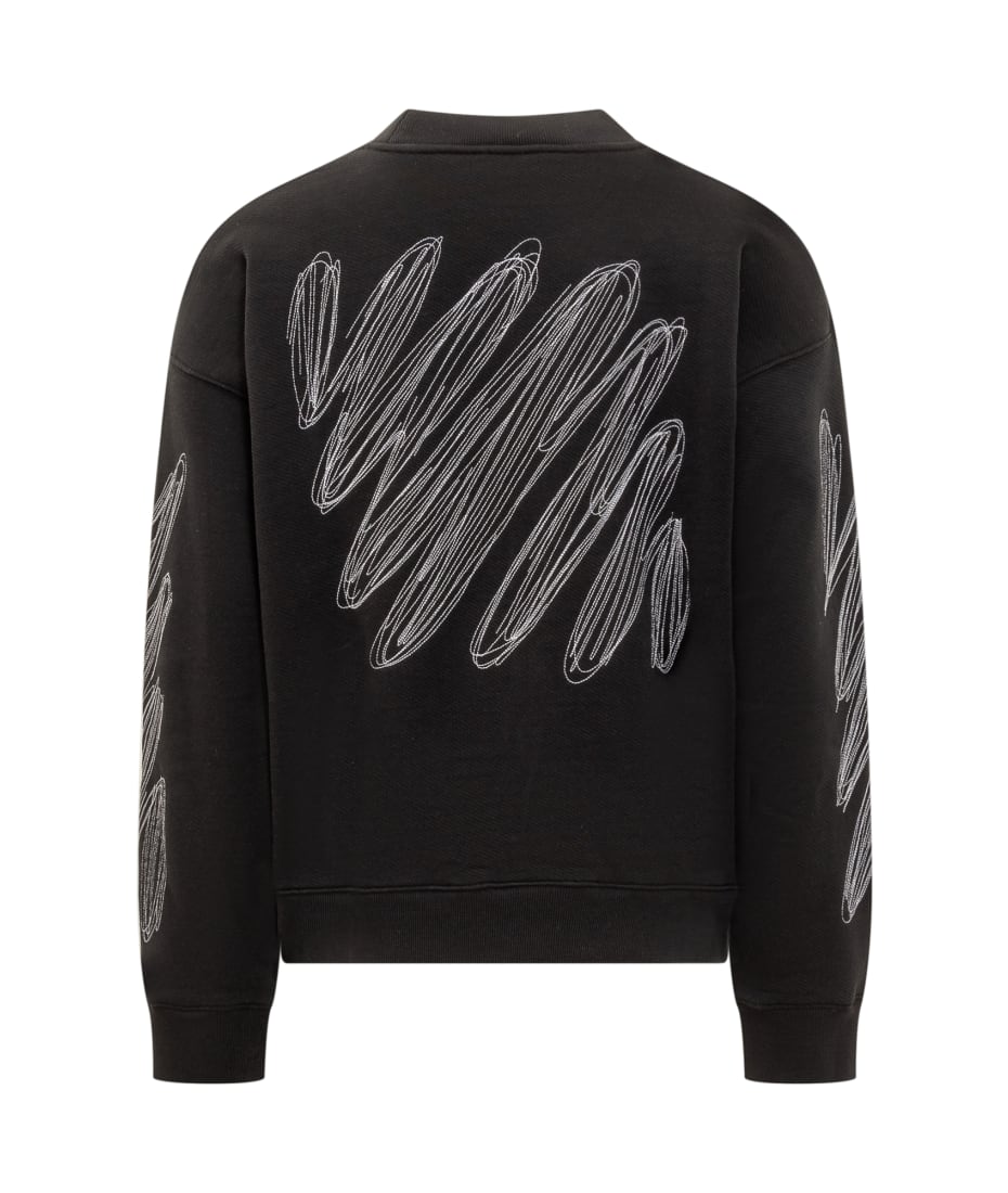 その他 Off-White Black cotton sweatshirt (OWBA071F23JER001 1001) Off-White Black Cotton Sweatshirt For Comfort And Style
