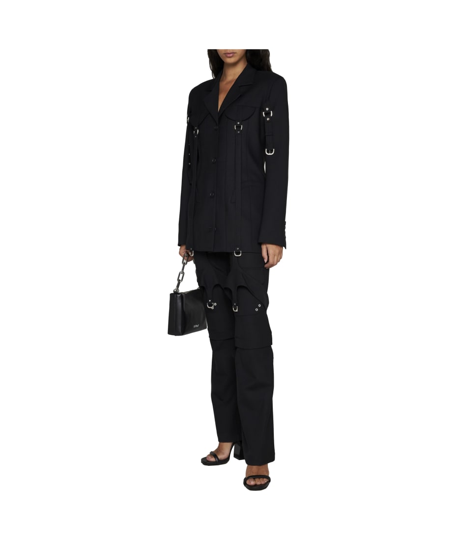 パンツ OFF-WHITE BLACK STRETCH POLYESTER BLEND CARGO PANT Off-White Black Stretch Polyester Blend Cargo Pant | italist