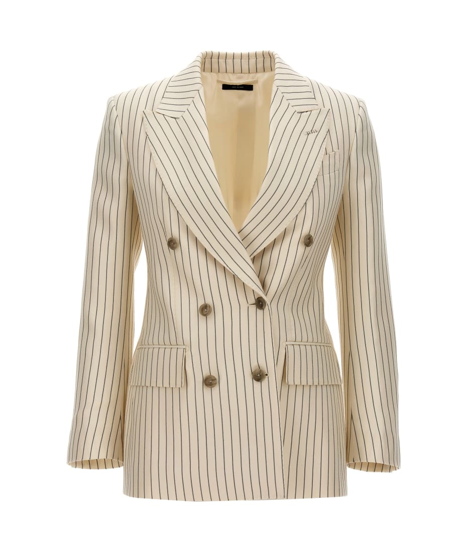 Tom Ford Striped Double-breasted Blazer | italist
