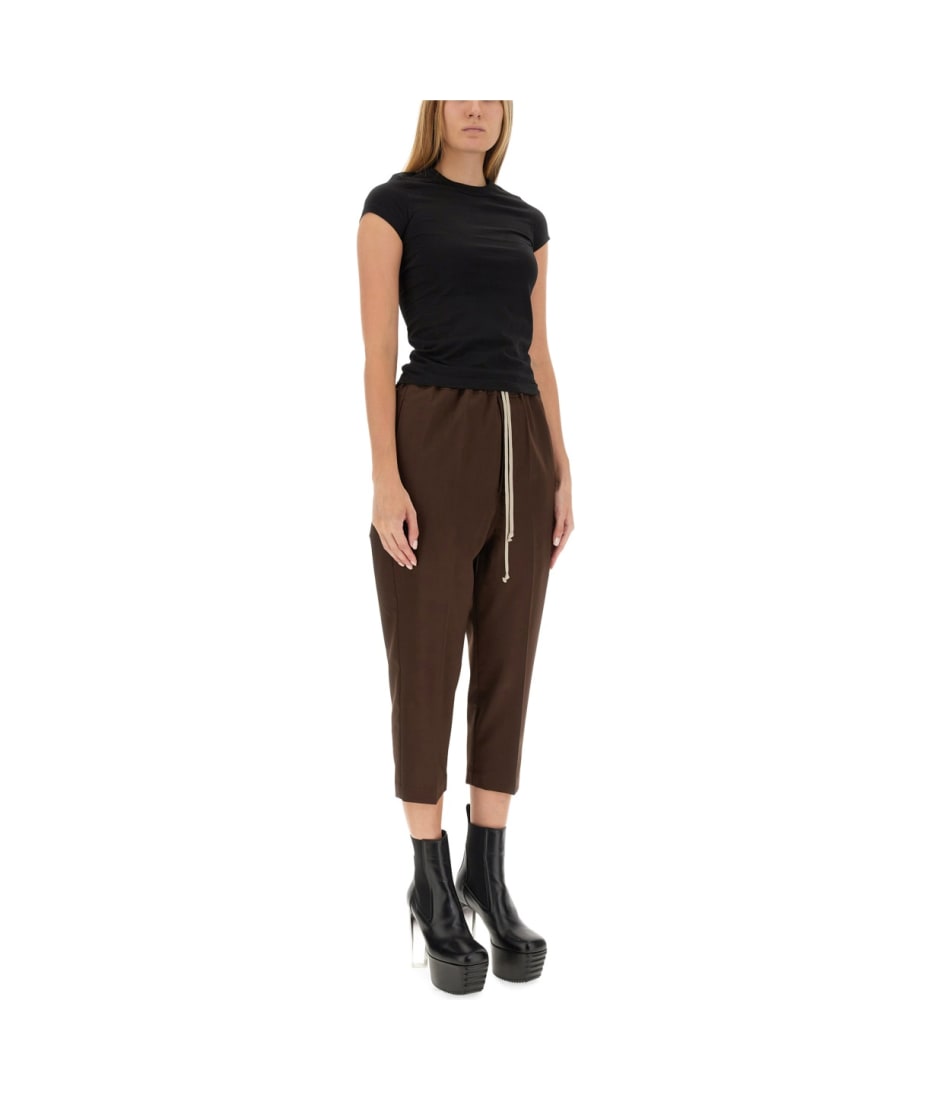 Rick Owens Drawstring Astaires Cropped Pants | italist