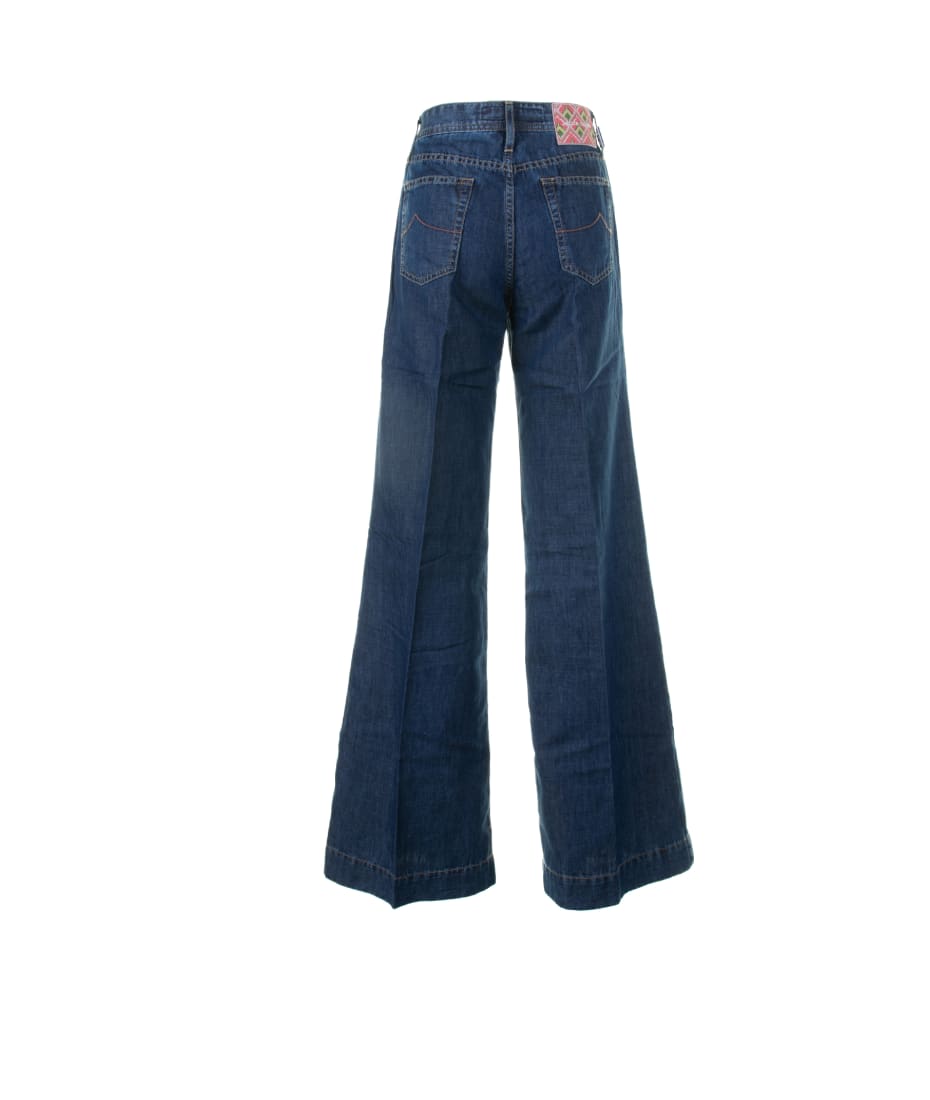 Jacob Cohen Wide Leg Jeans In Dark Denim | italist