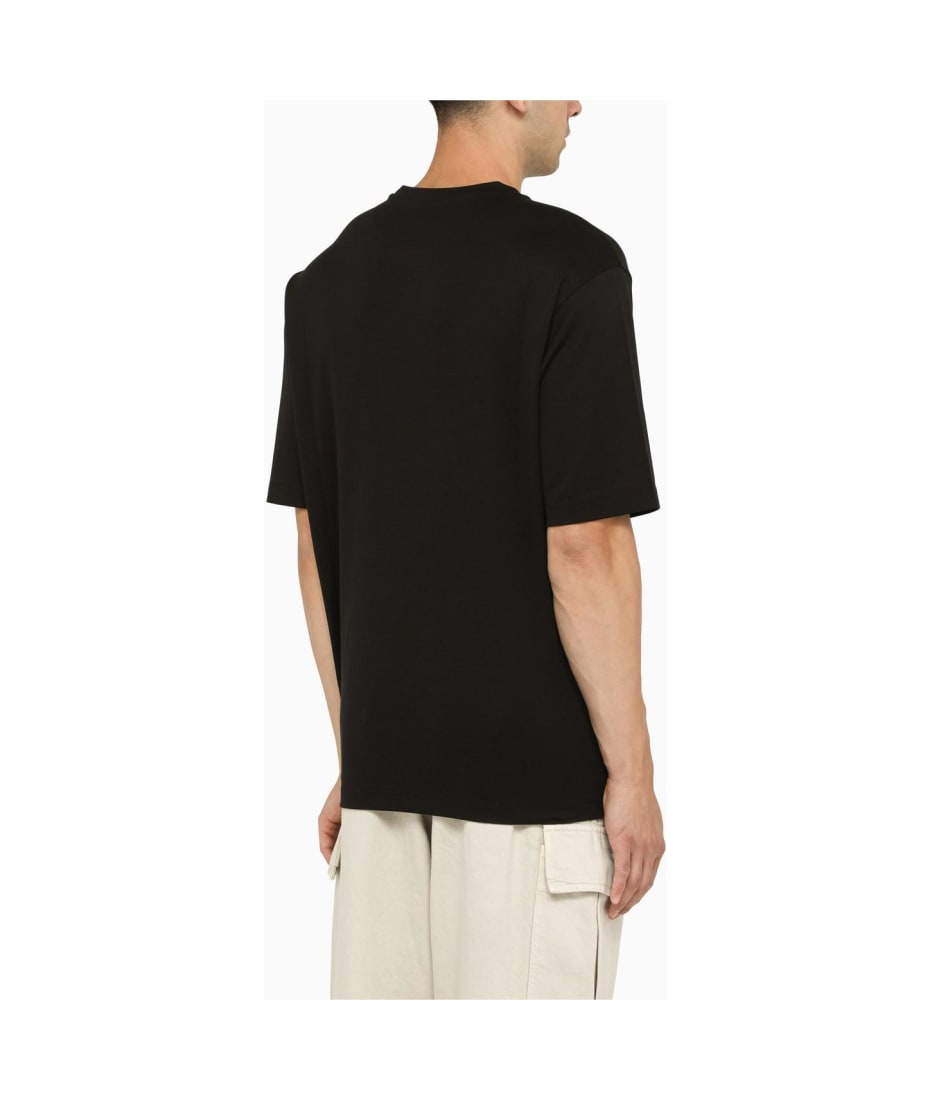 極美品✨PRADA tシャツ トップ ブラック ビッグロゴ 刺繍ロゴ M