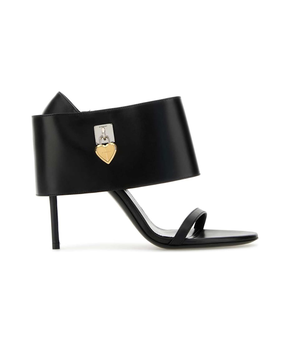 サンダル・ミュール GIVENCHY Black Leather Shark Sandals Givenchy Black Leather Shark Sandals | italist