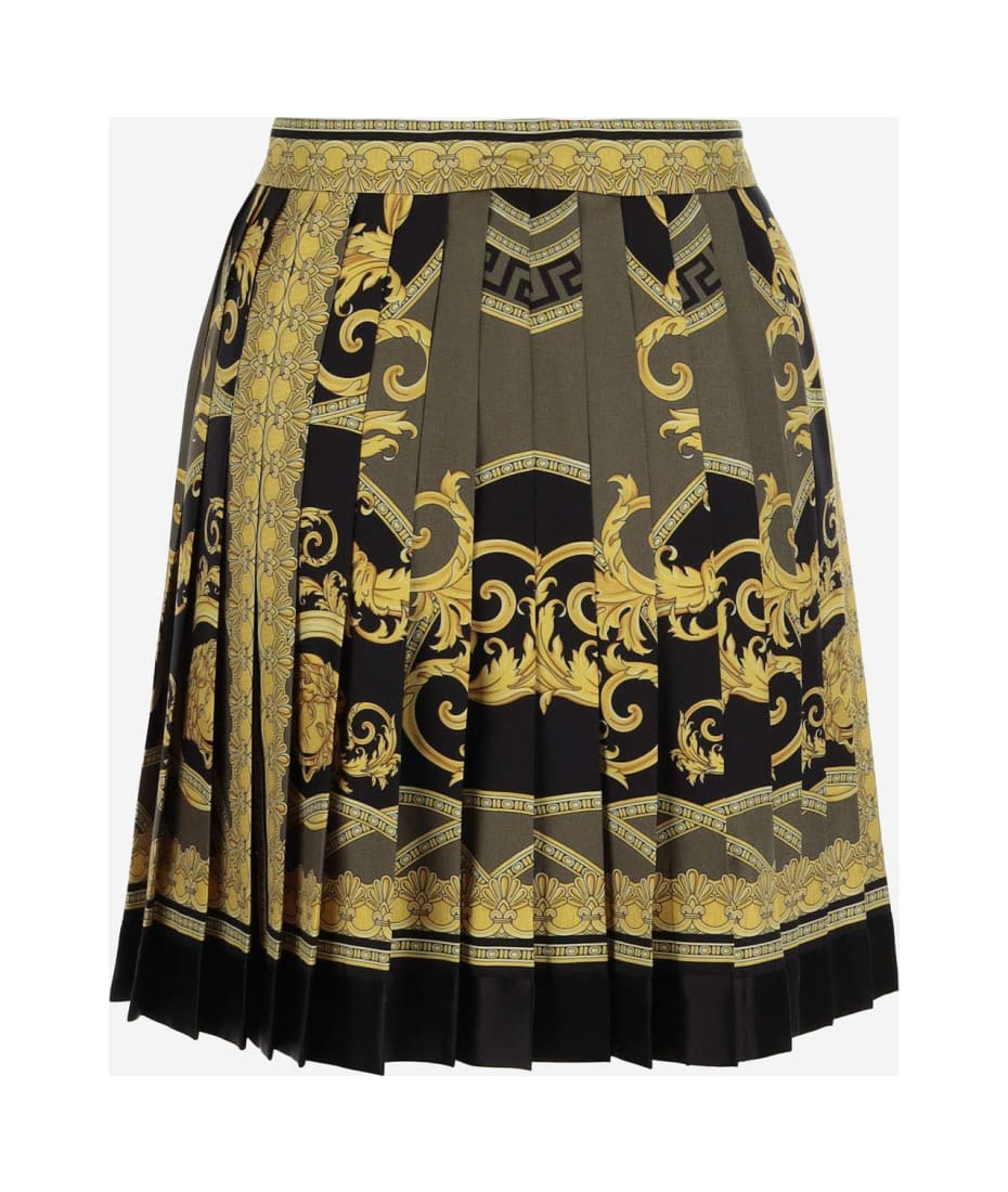 【関税&送料込み】Versace Printed Silk Skirt Versace Printed Silk Skirt | italist