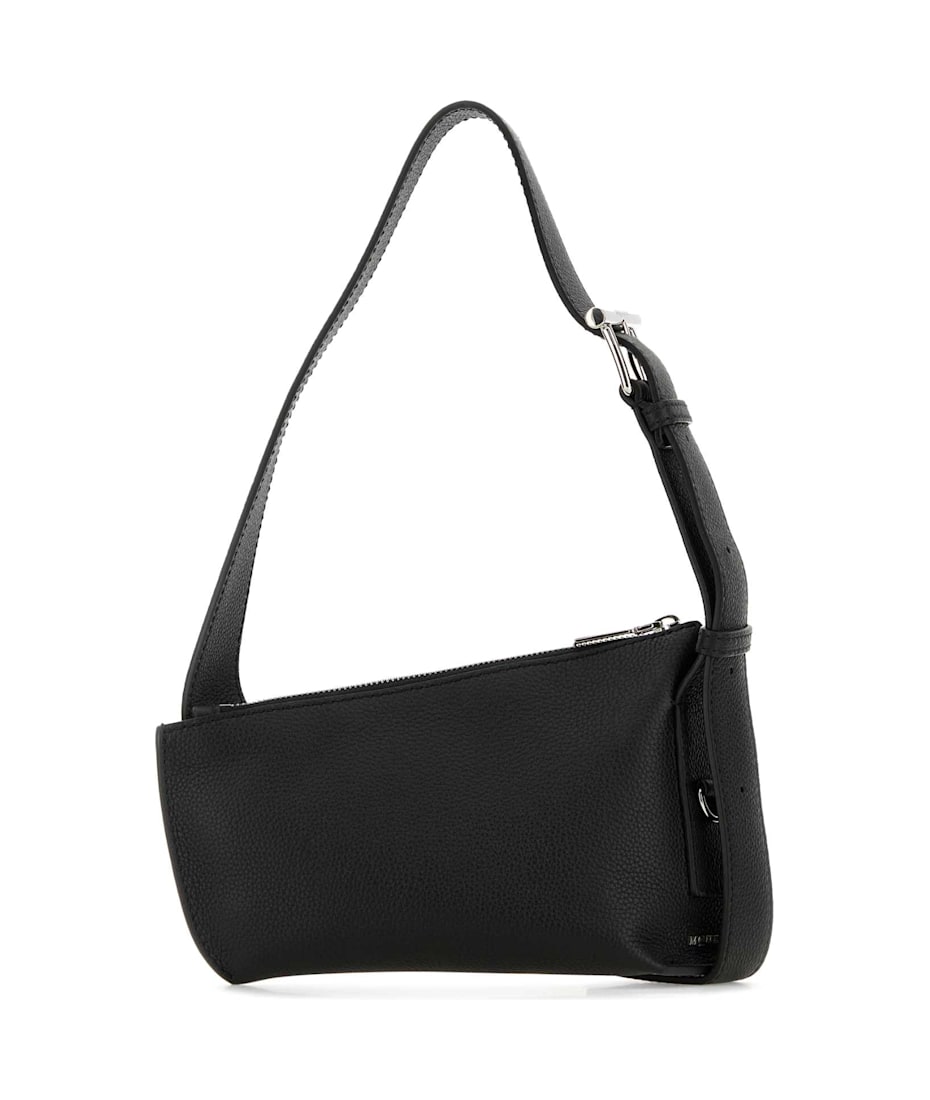 ショルダーバッグ・ポシェット ALEXANDER MCQUEEN BLACK LARGE SLING T-BAR CROSSBODY BAG Alexander McQueen Black Leather Sling T-bar Crossbody Bag