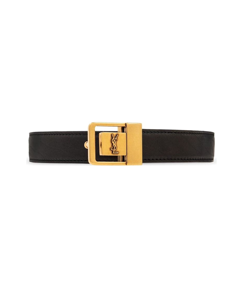 SAINT LAURENT ラ66ハックル薄ヘルト 777966AACYT 1000 Saint Laurent La 66 Buckle Thin Belt | italist