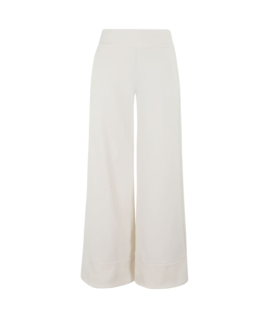 パンツ Max Mara Wide-Leg White Trousers With High Waist White pants trousers | Max Mara