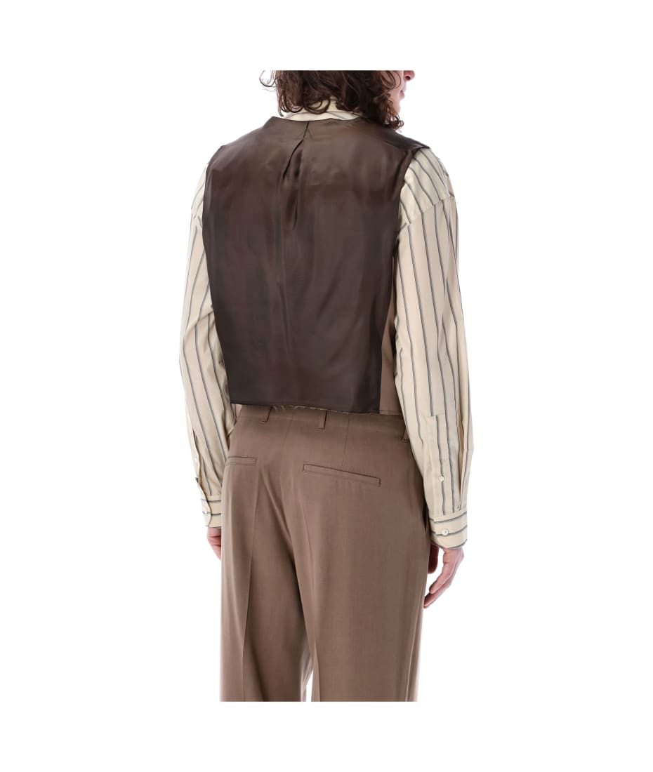 新品 OUR LEGACY CUT WAISTCOAT カットオフ ベスト Our Legacy - Cut Waistcoat Muddy Lavender Lyo Wool