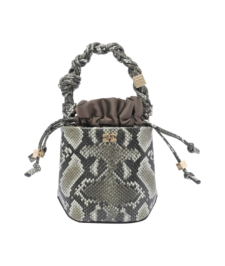 バッグ・カバンその他 Ganni MINI BOU SNAKE BUCKET BAG Ganni Mini Bou Snake Bucket Bag | italist