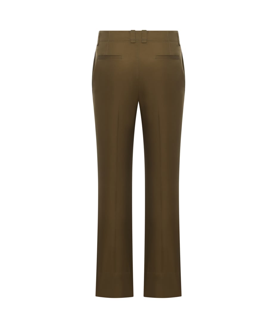 パンツ Saint Laurent Pants in cotton twill SAINT LAURENT Belted pleated cotton-twill straight-leg pants