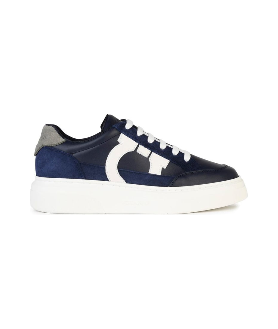 【送料&関税込】Ferragamo cassina Blue Leather Sneakers Ferragamo 'cassina' Blue Leather Sneakers | italist, ALWAYS