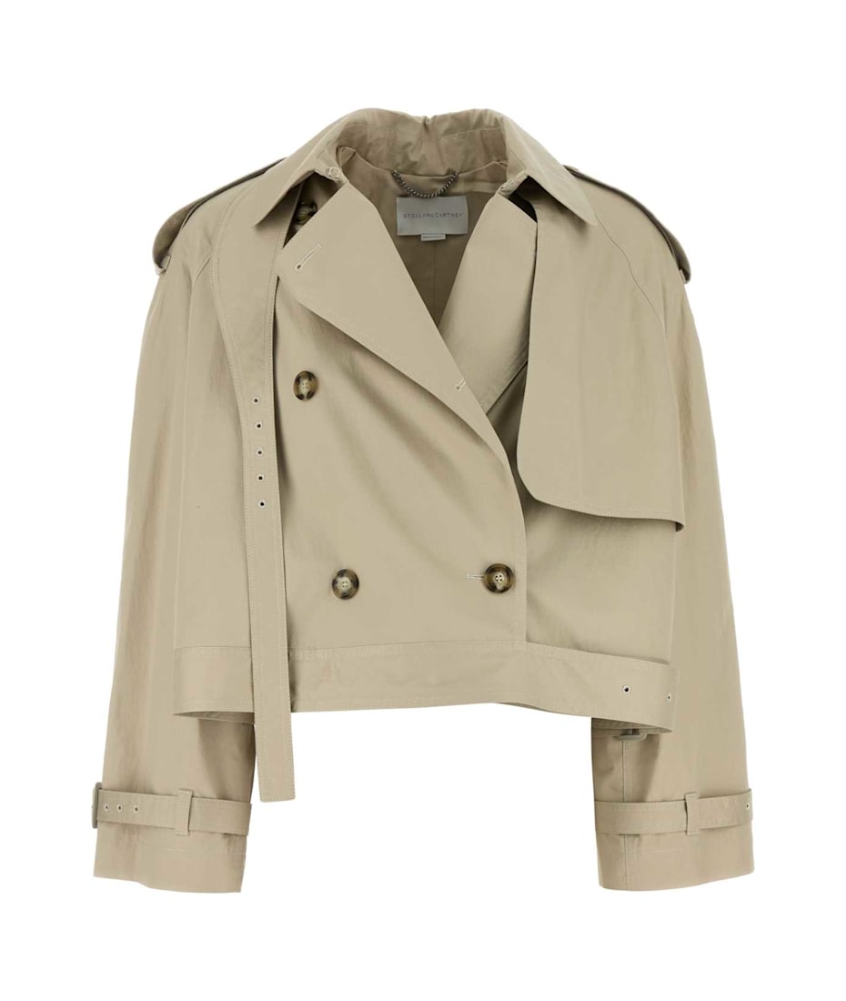 【関税&送料込】Stella Mccartney Sand Cotton Trench Coat Women Sand Oversized Belted Trench Coat | Stella McCartney US