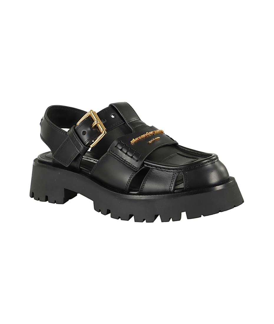 ALEXANDER WANG◆Carter Cage ロゴ ブラック サンダル 送料込 ALEXANDER WANG◇Carter Cage ロゴ ブラック サンダル 送料込