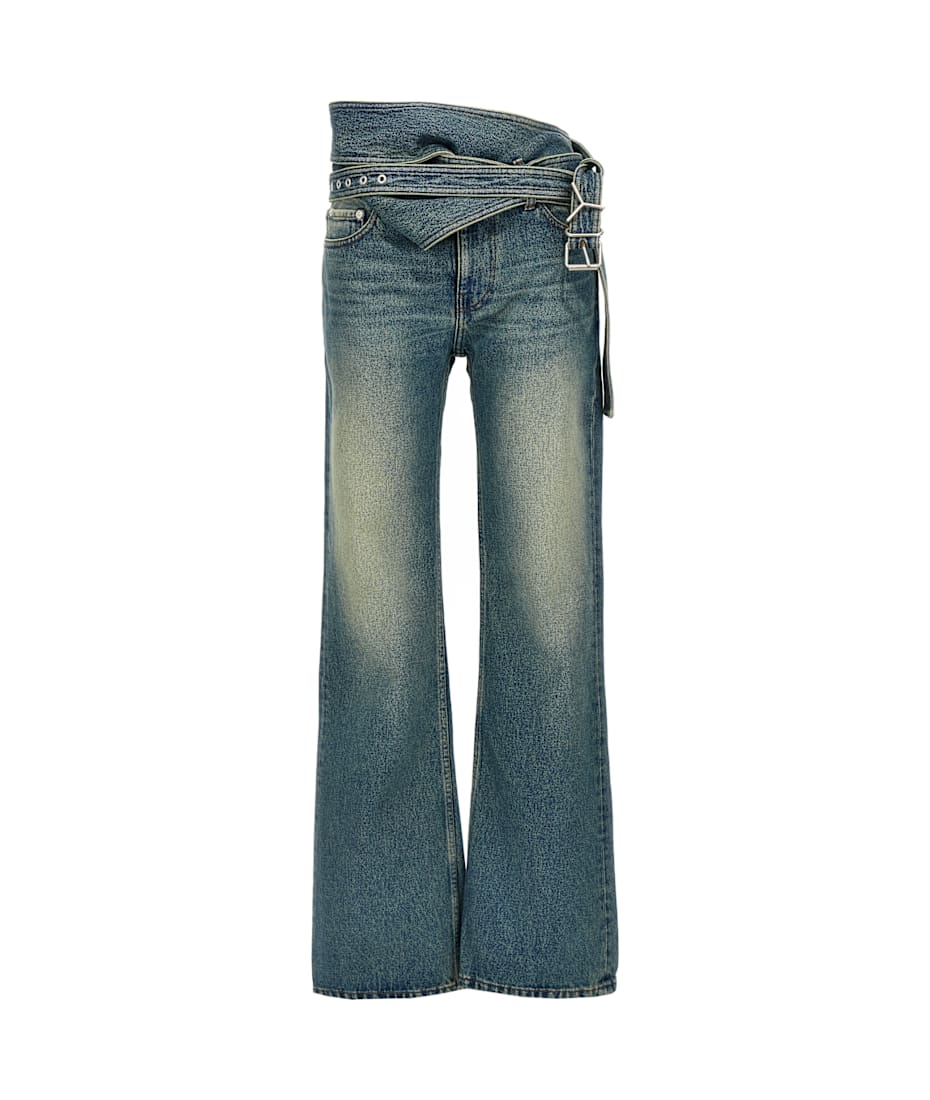 デニム・ジーパン Y PROJECT 'Wrap Belt' jeans Y/Project Wrap Belt Jeans | Black | FARFETCH