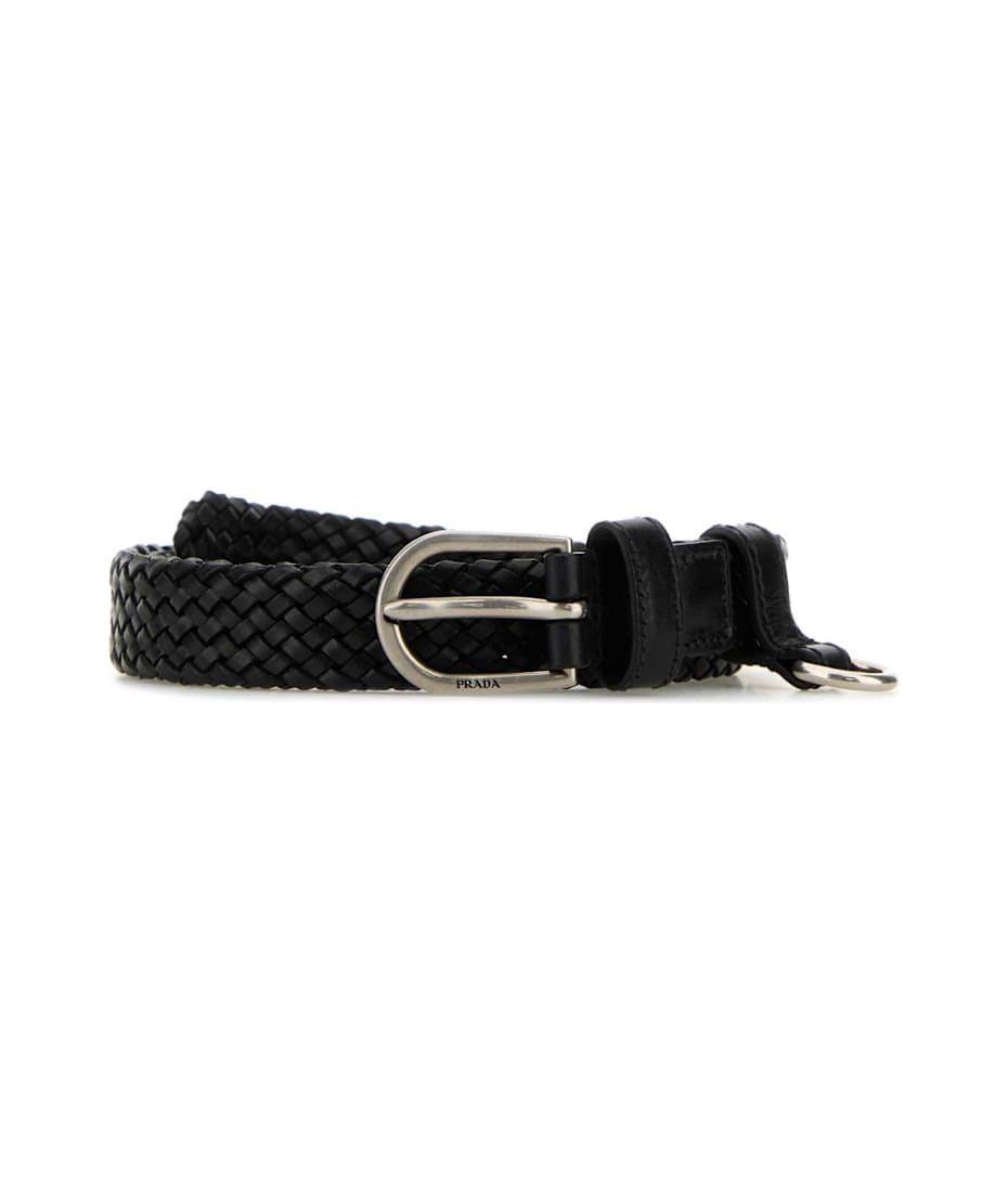 Prada Black Leather Belt | italist