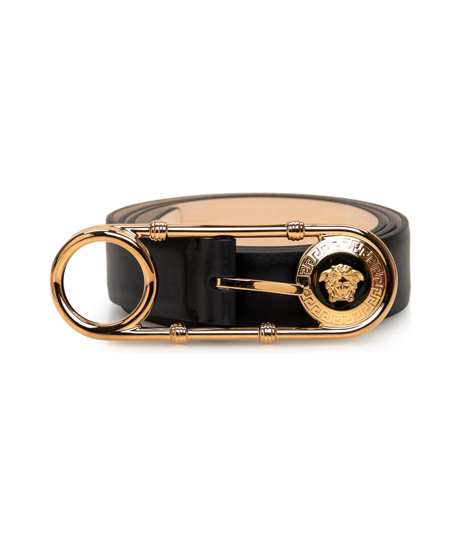VERSACE レディース ベルト Wide Couture1 Belt Black,Print | VERSACE US